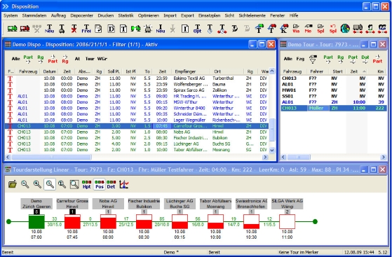 Bildausschnitt Software Transit